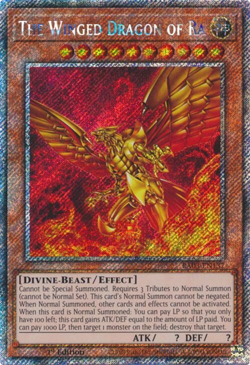 The Winged Dragon of Ra (Platinum Secret Rare) [RA03-EN137] Platinum Secret Rare | Deep Dive Games St. Marys