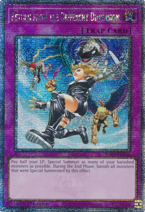 Return from the Different Dimension (Quarter Century Secret Rare) [RA03-EN140] Quarter Century Secret Rare | Deep Dive Games St. Marys