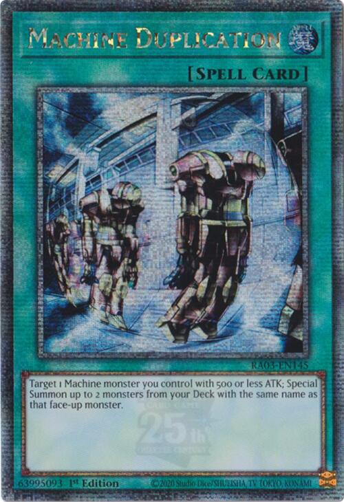 Machine Duplication (Quarter Century Secret Rare) [RA03-EN145] Quarter Century Secret Rare | Deep Dive Games St. Marys