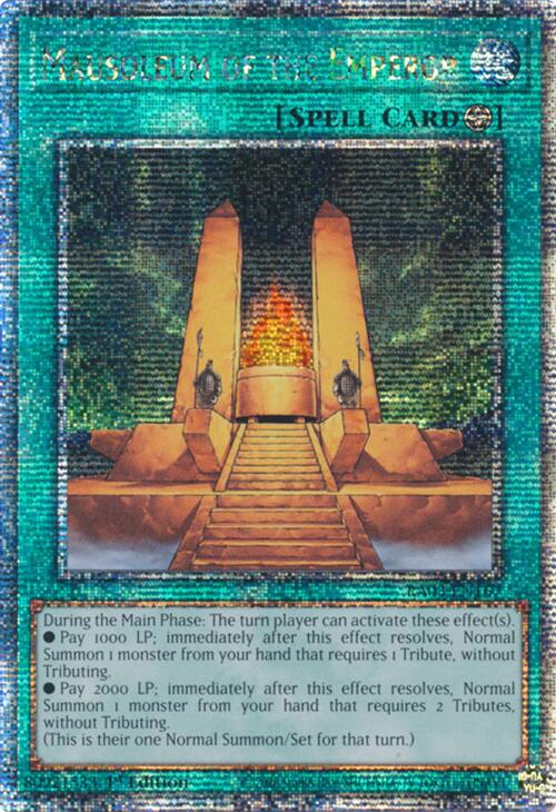 Mausoleum of the Emperor (Quarter Century Secret Rare) [RA03-EN167] Quarter Century Secret Rare | Deep Dive Games St. Marys