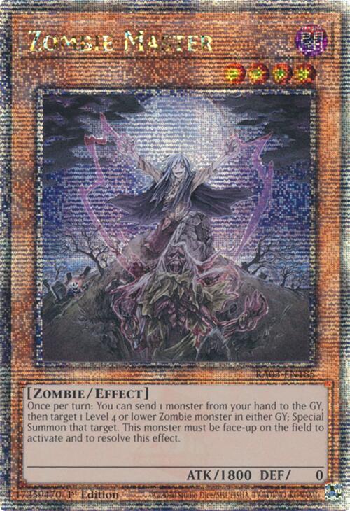 Zombie Master (Quarter Century Secret Rare) [RA03-EN185] Quarter Century Secret Rare | Deep Dive Games St. Marys