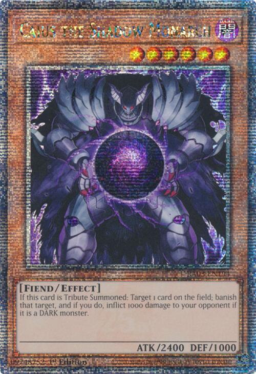 Caius the Shadow Monarch (Quarter Century Secret Rare) [RA03-EN194] Quarter Century Secret Rare | Deep Dive Games St. Marys