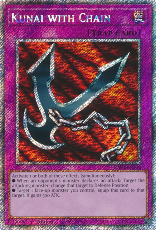 Kunai with Chain (Platinum Secret Rare) [RA03-EN204] Platinum Secret Rare | Deep Dive Games St. Marys