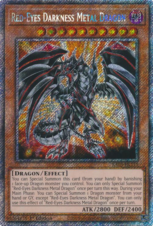 Red-Eyes Darkness Metal Dragon (Platinum Secret Rare) [RA03-EN212] Platinum Secret Rare | Deep Dive Games St. Marys