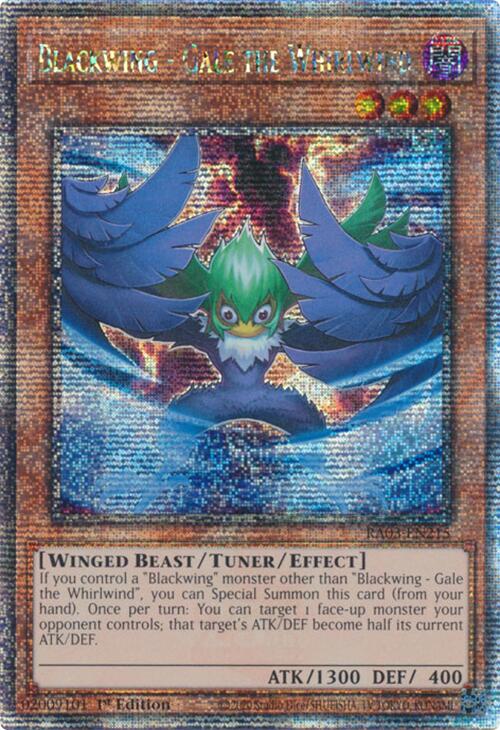 Blackwing - Gale the Whirlwind (Quarter Century Secret Rare) [RA03-EN215] Quarter Century Secret Rare | Deep Dive Games St. Marys