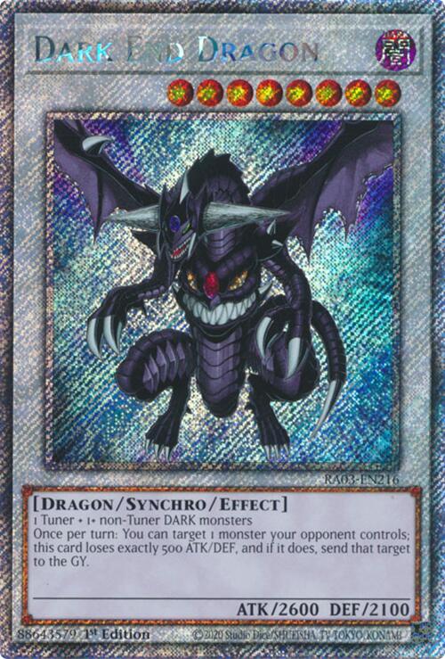 Dark End Dragon (Platinum Secret Rare) [RA03-EN216] Platinum Secret Rare | Deep Dive Games St. Marys