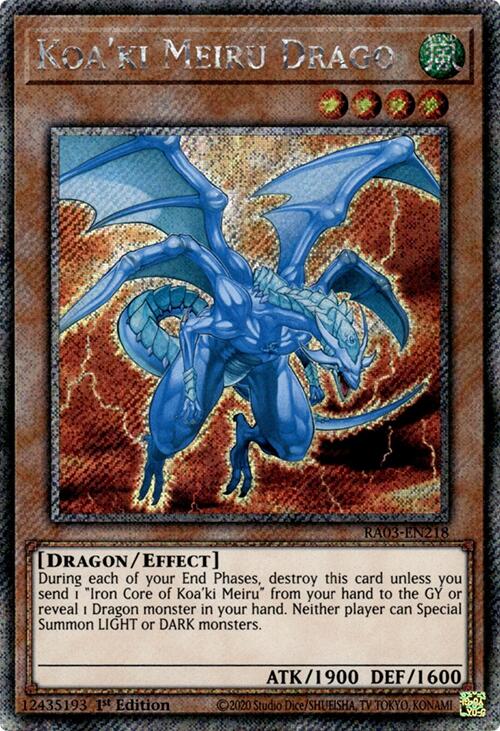 Koa'ki Meiru Drago (Platinum Secret Rare) [RA03-EN218] Platinum Secret Rare | Deep Dive Games St. Marys