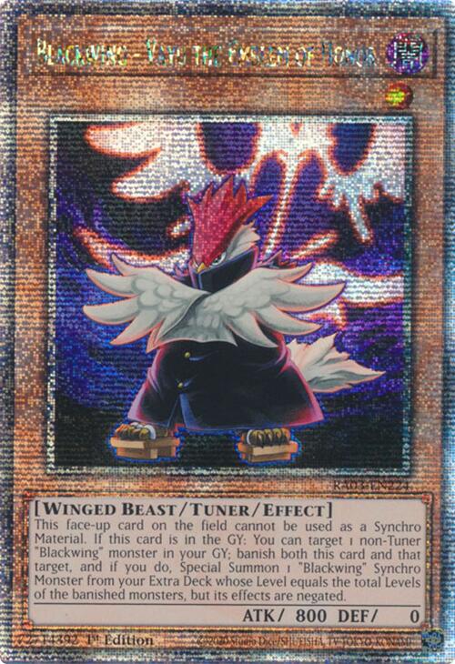 Blackwing - Vayu the Emblem of Honor (Quarter Century Secret Rare) [RA03-EN224] Quarter Century Secret Rare | Deep Dive Games St. Marys