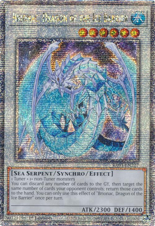 Brionac, Dragon of the Ice Barrier (Quarter Century Secret Rare) [RA03-EN227] Quarter Century Secret Rare | Deep Dive Games St. Marys