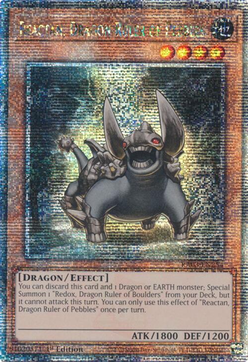 Reactan, Dragon Ruler of Pebbles (Quarter Century Secret Rare) [RA03-EN254] Quarter Century Secret Rare | Deep Dive Games St. Marys