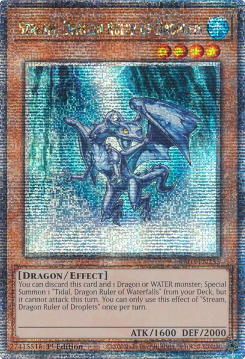 Stream, Dragon Ruler of Droplets (Quarter Century Secret Rare) [RA03-EN255] Quarter Century Secret Rare | Deep Dive Games St. Marys