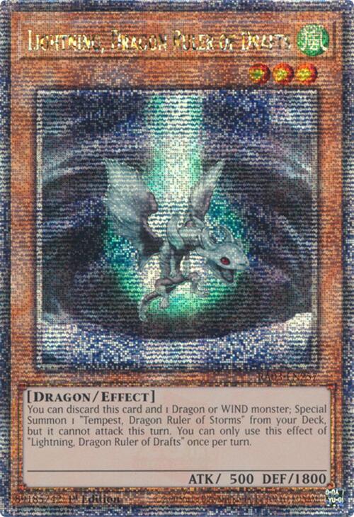 Lightning, Dragon Ruler of Drafts (Quarter Century Secret Rare) [RA03-EN257] Quarter Century Secret Rare | Deep Dive Games St. Marys