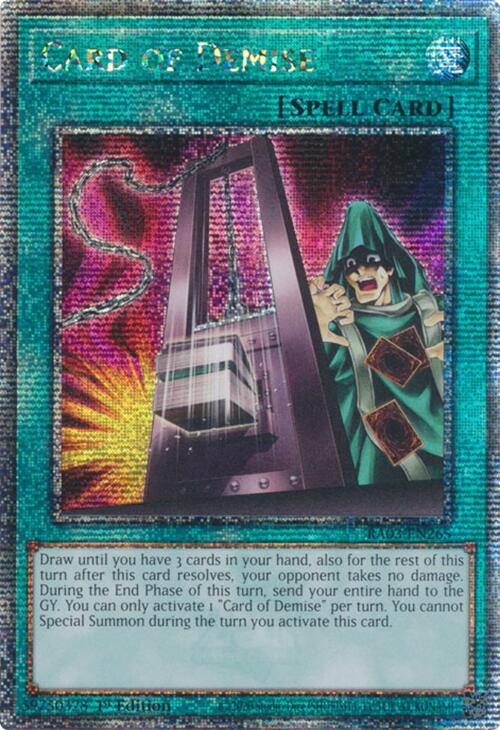 Card of Demise (Quarter Century Secret Rare) [RA03-EN265] Quarter Century Secret Rare | Deep Dive Games St. Marys