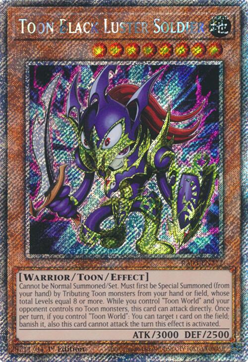 Toon Black Luster Soldier (Platinum Secret Rare) [RA03-EN272] Platinum Secret Rare | Deep Dive Games St. Marys