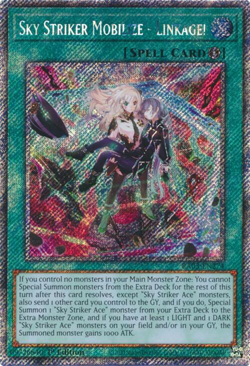 Sky Striker Mobilize - Linkage! (Platinum Secret Rare) [RA03-EN274] Platinum Secret Rare | Deep Dive Games St. Marys