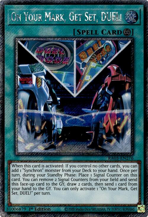 On Your Mark, Get Set, DUEL! (Platinum Secret Rare) [RA03-EN276] Platinum Secret Rare | Deep Dive Games St. Marys