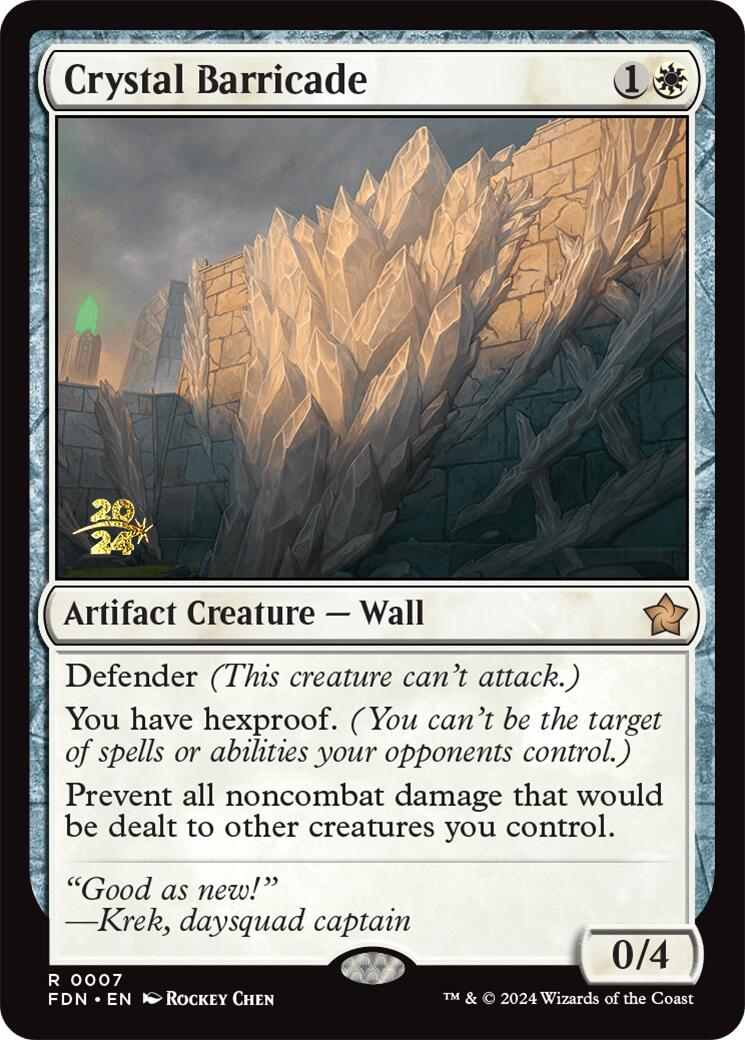 Crystal Barricade [Foundations Prerelease Promos] | Deep Dive Games St. Marys