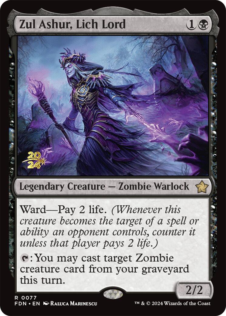 Zul Ashur, Lich Lord [Foundations Prerelease Promos] | Deep Dive Games St. Marys