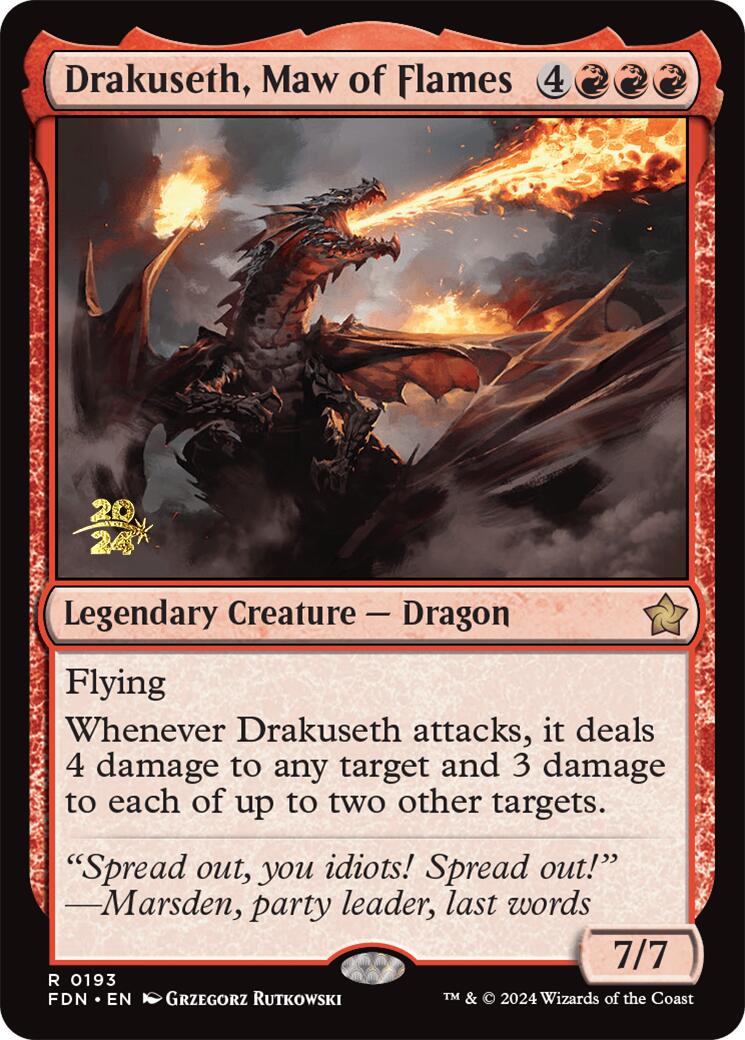 Drakuseth, Maw of Flames [Foundations Prerelease Promos] | Deep Dive Games St. Marys