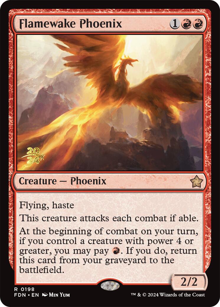 Flamewake Phoenix [Foundations Prerelease Promos] | Deep Dive Games St. Marys