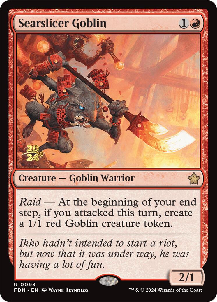 Searslicer Goblin [Foundations Prerelease Promos] | Deep Dive Games St. Marys