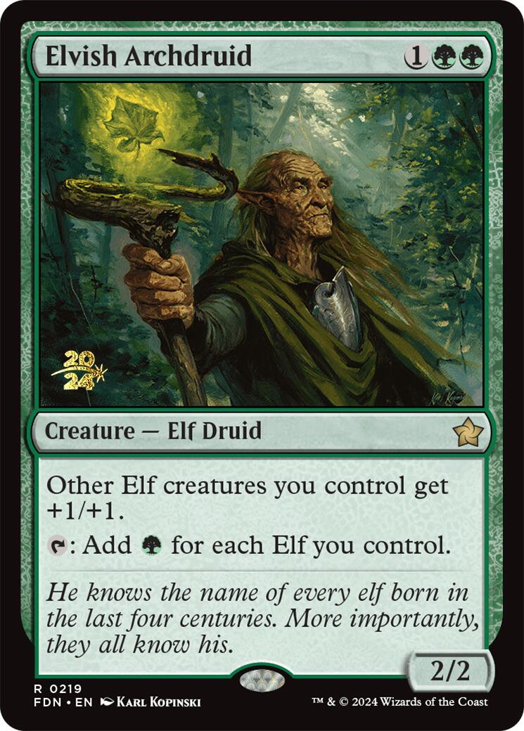 Elvish Archdruid [Foundations Prerelease Promos] | Deep Dive Games St. Marys