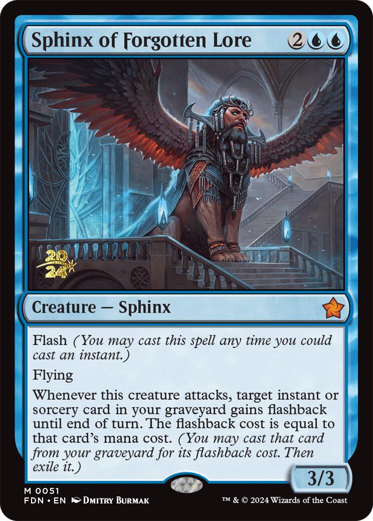 Sphinx of Forgotten Lore [Foundations Prerelease Promos] | Deep Dive Games St. Marys