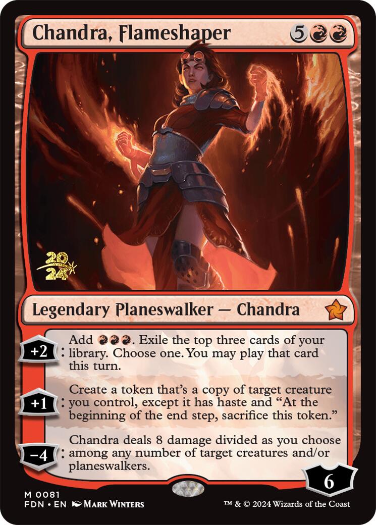 Chandra, Flameshaper [Foundations Prerelease Promos] | Deep Dive Games St. Marys