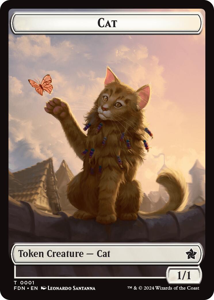 Spirit // Cat (0001) Doubled-Sided Token [Foundations Tokens] | Deep Dive Games St. Marys