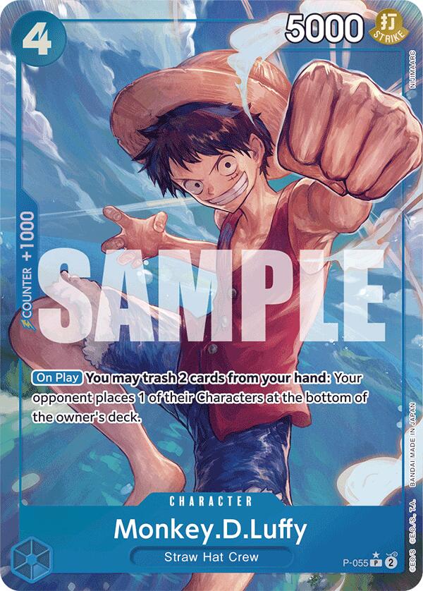 Monkey.D.Luffy (P-055) (Full Art) [Premium Booster -The Best-] | Deep Dive Games St. Marys