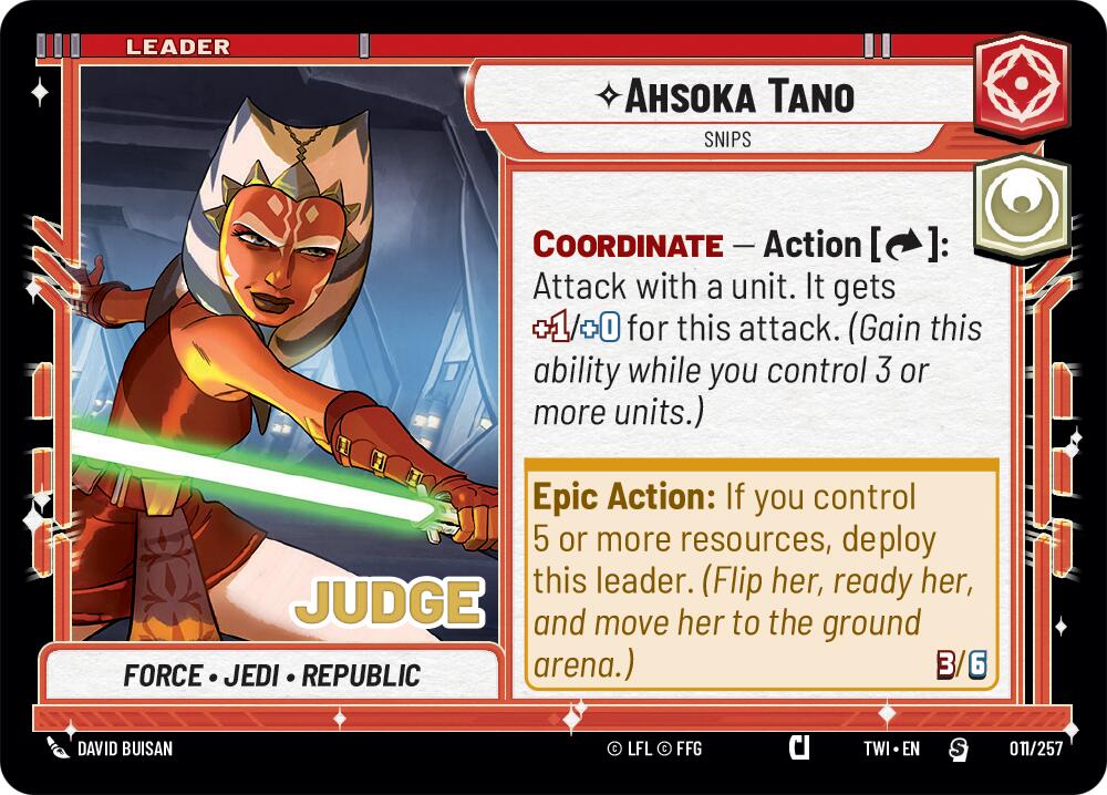 Ahsoka Tano - Snips (011/257) (011/257) [Judge Promos] | Deep Dive Games St. Marys