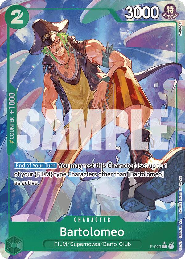 Bartolomeo (P-029) (Full Art) [Premium Booster -The Best-] | Deep Dive Games St. Marys