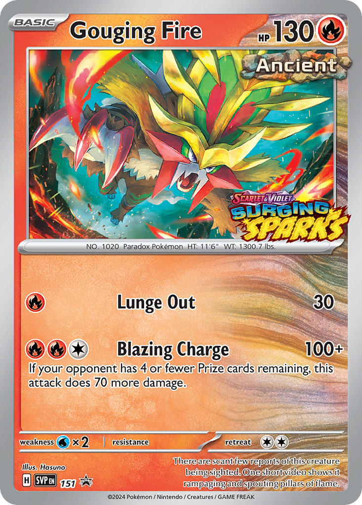 Gouging Fire (151) [Scarlet & Violet: Black Star Promos] | Deep Dive Games St. Marys