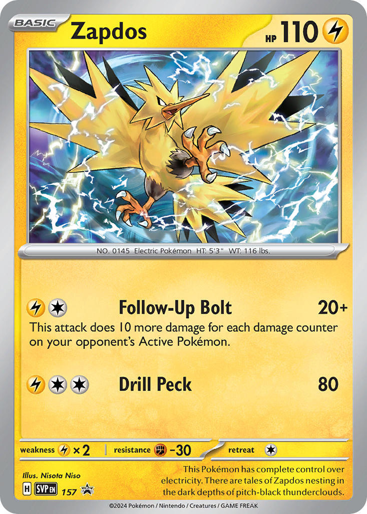 Zapdos (157) [Scarlet & Violet: Black Star Promos] | Deep Dive Games St. Marys