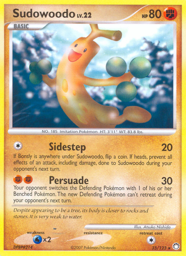 Sudowoodo (35/123) [Diamond & Pearl: Mysterious Treasures] | Deep Dive Games St. Marys