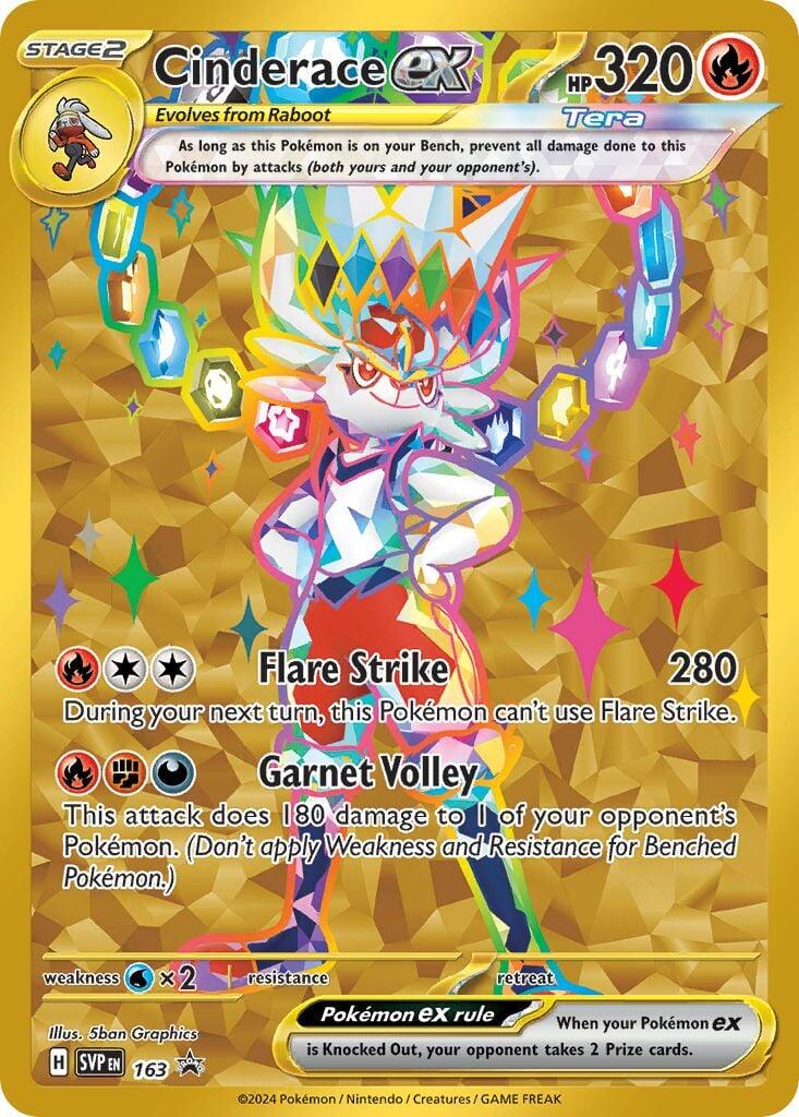 Cinderace ex (163) [Scarlet & Violet: Black Star Promos] | Deep Dive Games St. Marys