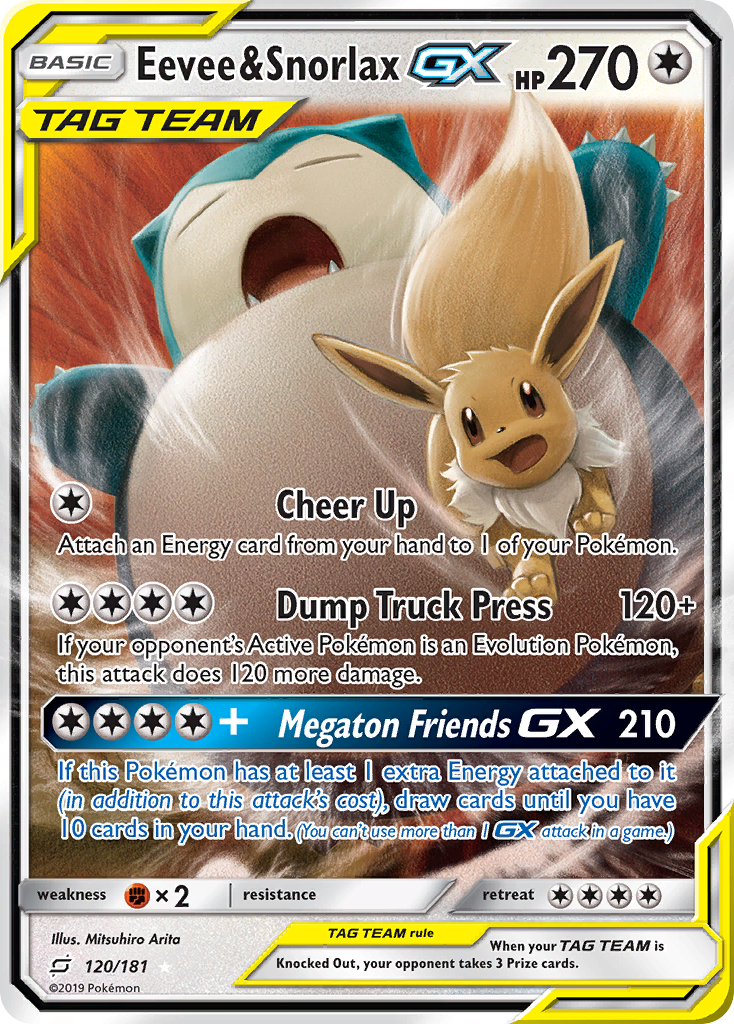 Eevee & Snorlax GX (120/181) [Sun & Moon: Team Up] | Deep Dive Games St. Marys