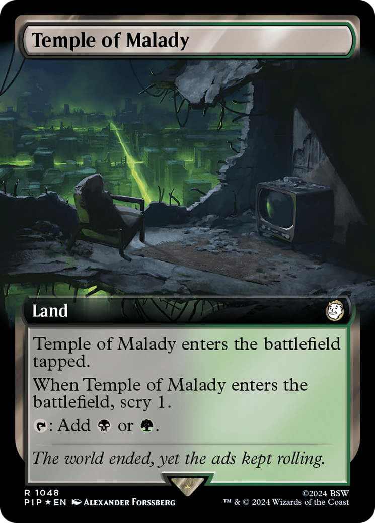 Temple of Malady (Extended Art) (Surge Foil) [Fallout] | Deep Dive Games St. Marys