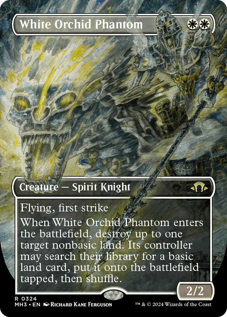 White Orchid Phantom (Borderless) [Modern Horizons 3] | Deep Dive Games St. Marys