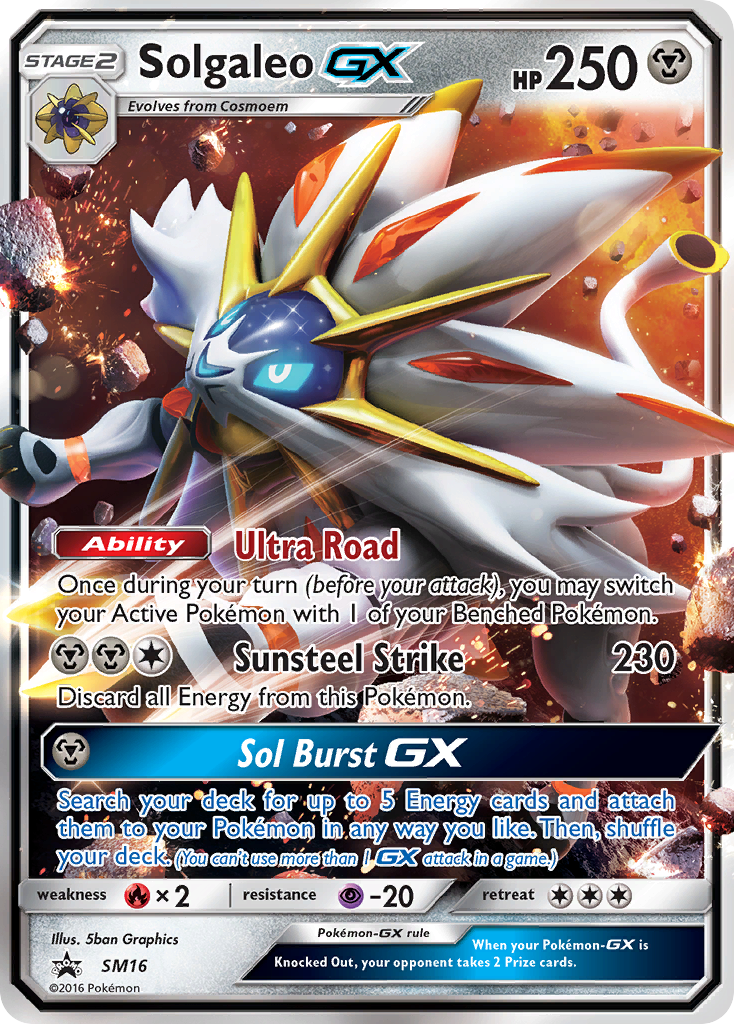 Solgaleo GX (SM16) [Sun & Moon: Black Star Promos] | Deep Dive Games St. Marys