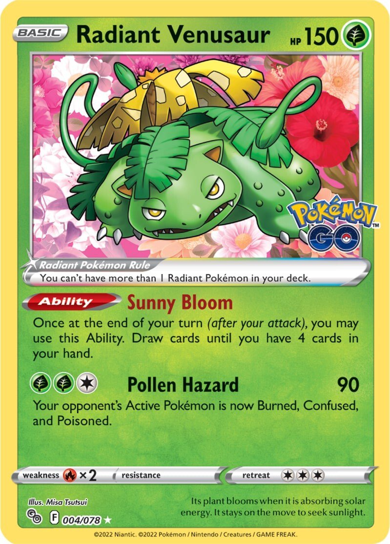 Radiant Venusaur (004/078) [Pokémon GO] | Deep Dive Games St. Marys