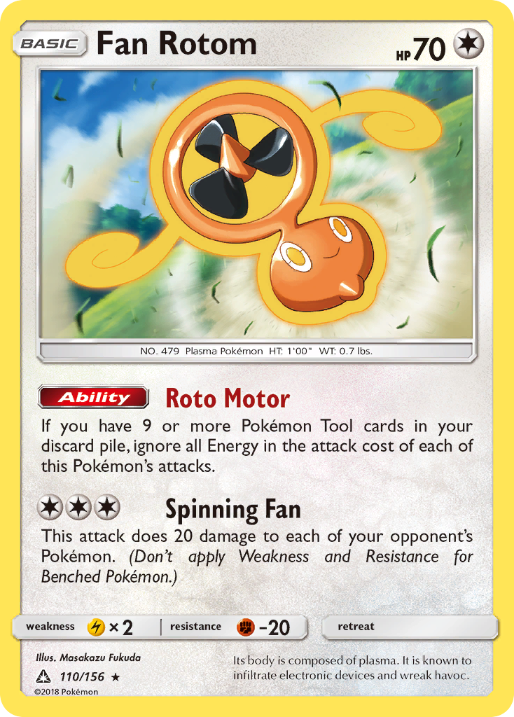 Fan Rotom (110/156) [Sun & Moon: Ultra Prism] | Deep Dive Games St. Marys