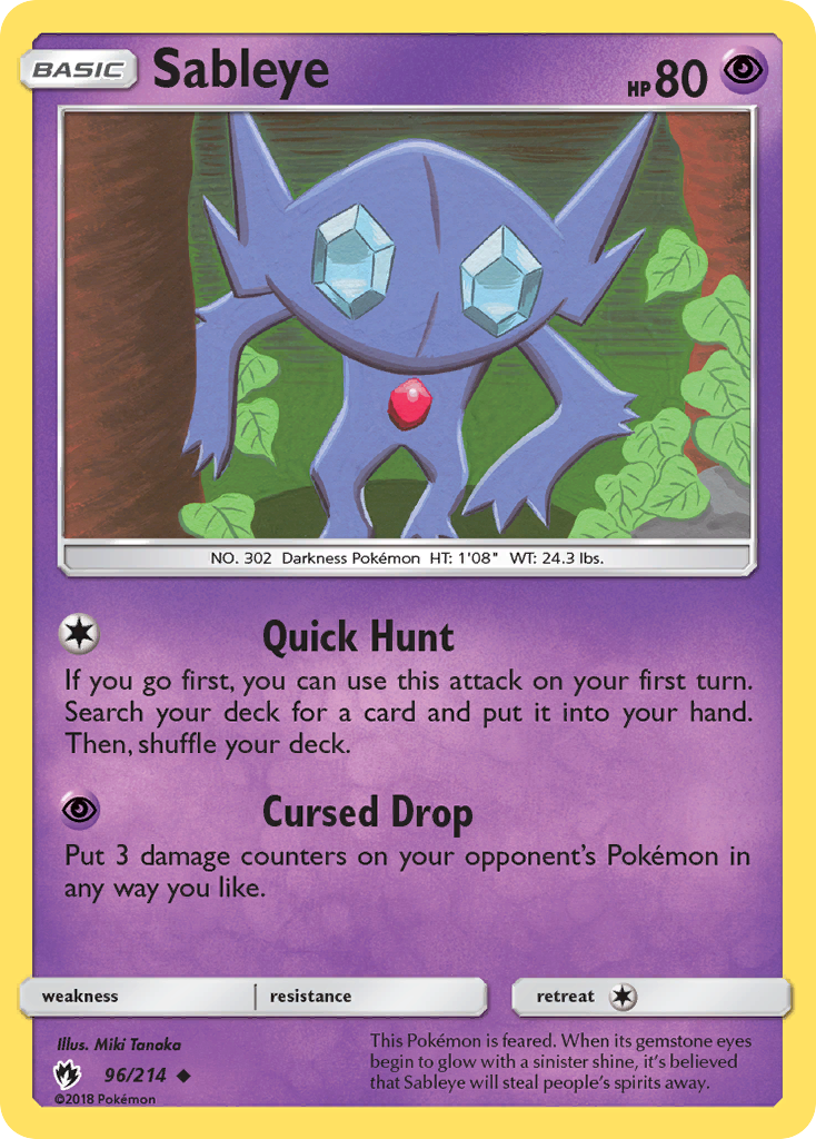 Sableye (96/214) [Sun & Moon: Lost Thunder] | Deep Dive Games St. Marys