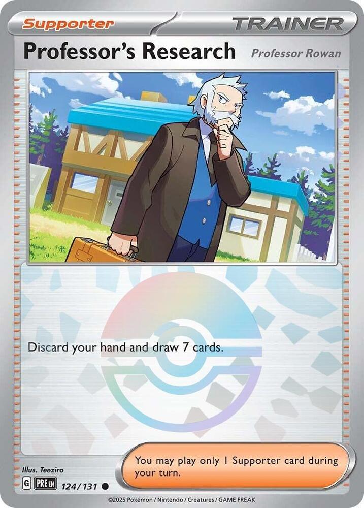 Professor's Research (124/131) [Professor Rowan] (Poke Ball Pattern) [Scarlet & Violet: Prismatic Evolutions] | Deep Dive Games St. Marys