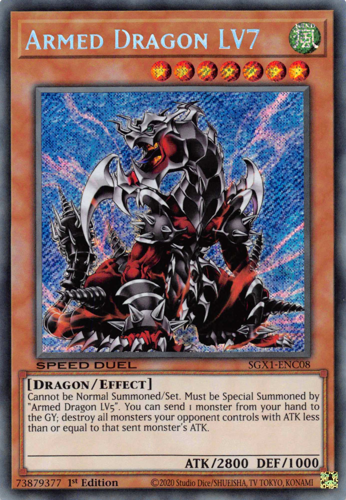 Armed Dragon LV7 [SGX1-ENC08] Secret Rare | Deep Dive Games St. Marys