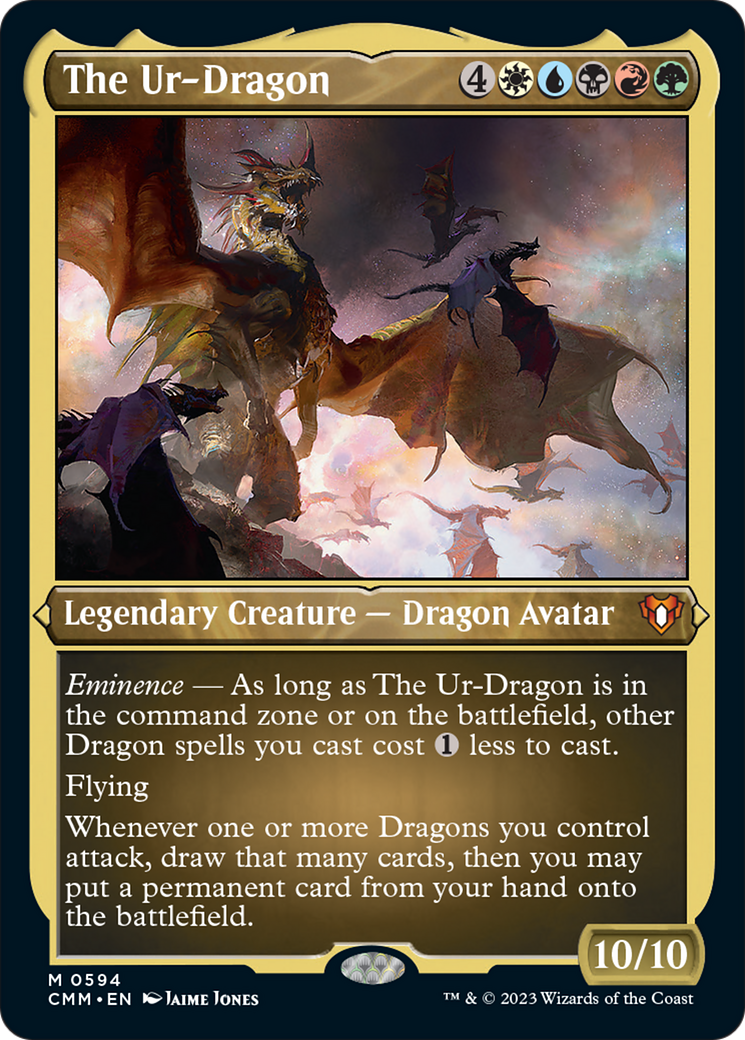 The Ur-Dragon (Foil Etched) [Commander Masters] | Deep Dive Games St. Marys