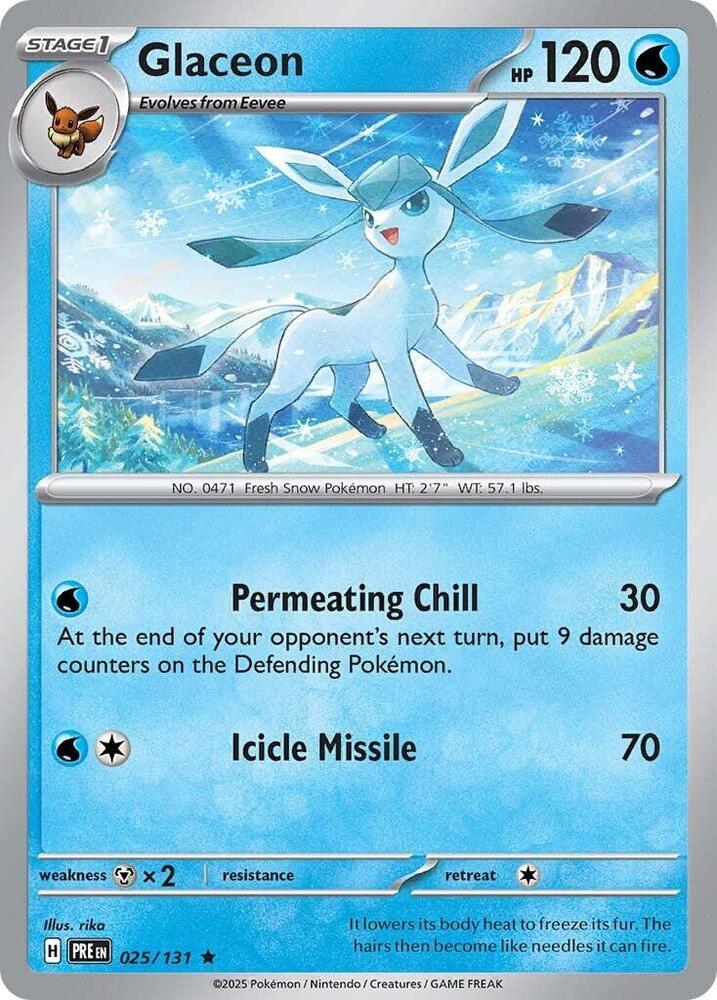 Glaceon (025/131) [Scarlet & Violet: Prismatic Evolutions] | Deep Dive Games St. Marys