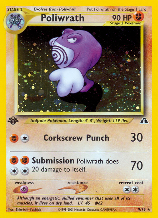 Poliwrath (9/75) [Neo Discovery 1st Edition] | Deep Dive Games St. Marys