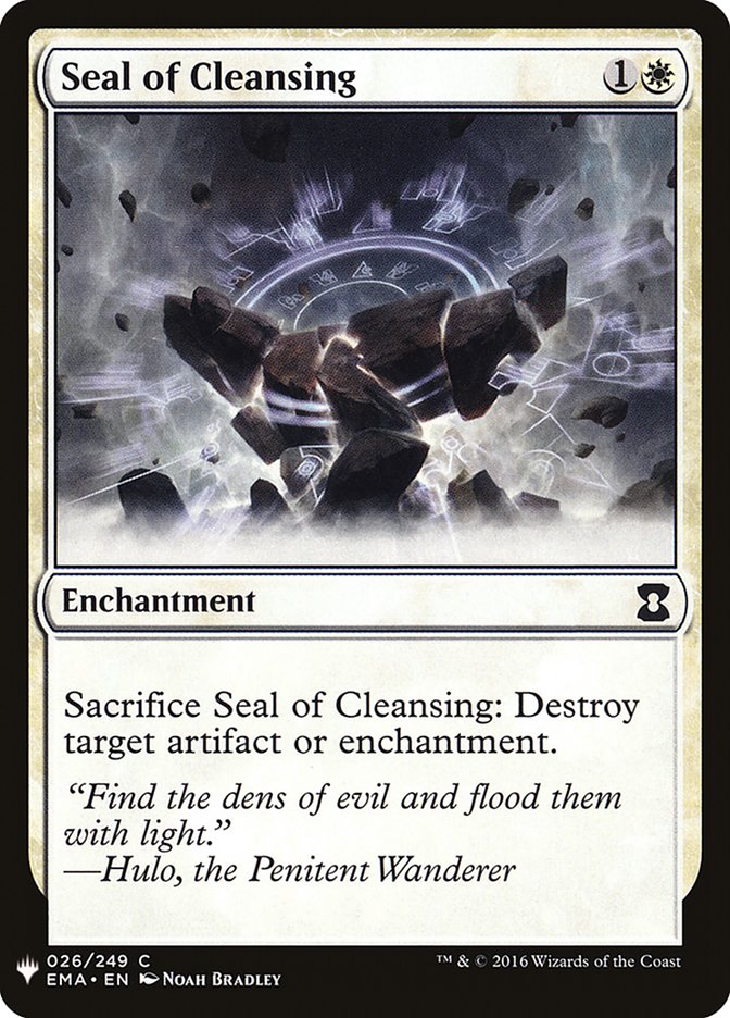 Seal of Cleansing [Mystery Booster] | Deep Dive Games St. Marys