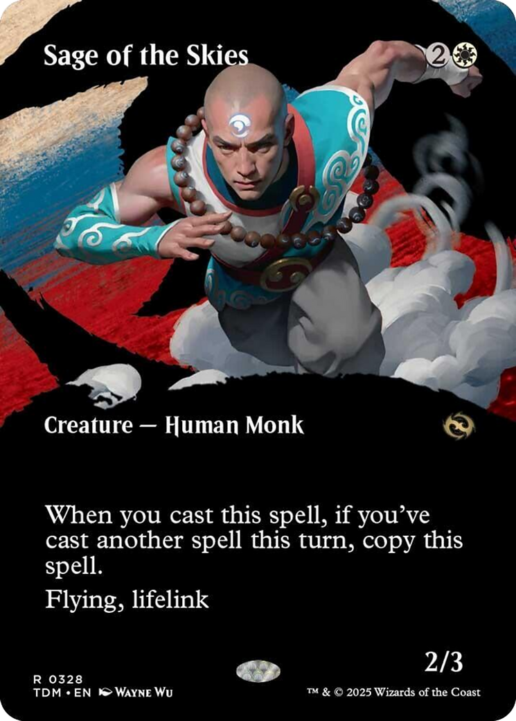 Sage of the Skies (Borderless) [Tarkir: Dragonstorm] | Deep Dive Games St. Marys